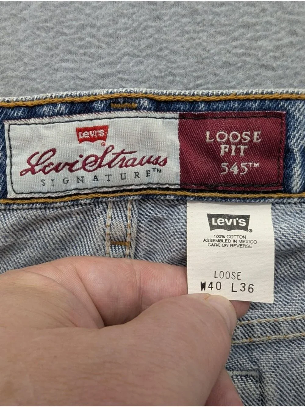 Vintage Levis 545 Jeans Mens 40x36 Blue Medium Wash Loose Fit Straight Denim